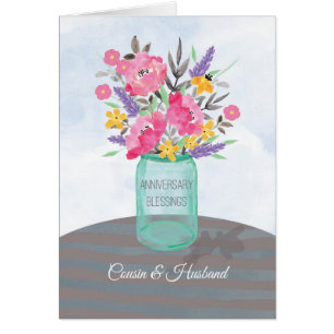 Vase en pot de maçon personnalisé pour l'anniversa