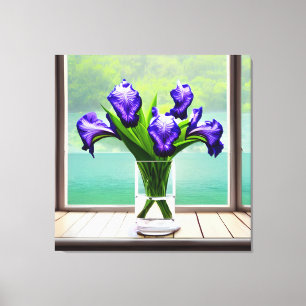 Vase en verre Iris coloré par toile de fenêtre Imp