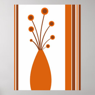 Vase et rayures - Poster