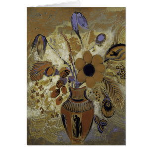 Vase étrusque avec fleurs