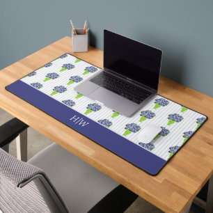 Vase Floral Coastal Hydrangea Bleue Monogramme