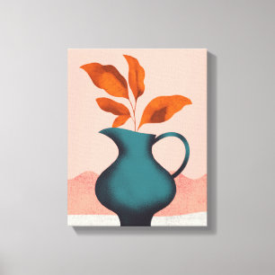 Vase minimaliste moderne avec impression artistiqu