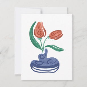 Vase moderne avec tulipes Floral Still Life Art
