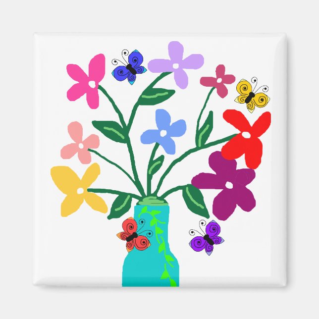Vase n Fleurs magnets (Devant)
