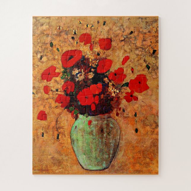 Vase of Poppies par Odilon Redon Jigsaw Puzzle (Vertical)