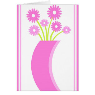 Vase rose - carte