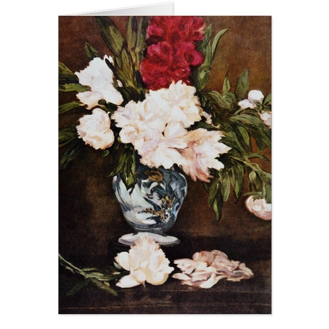 Vase rouge des pivoines, fleurs d'Edouard Manet (Devant)