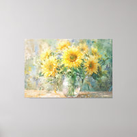 *~* Vase Sun Flowers TV2 Étiquettes Impression