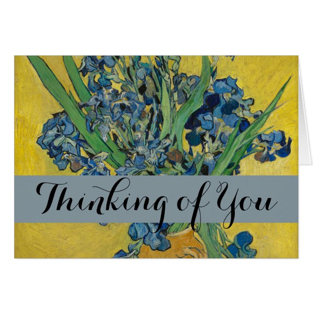 Vase Van Gogh avec Iris Classic Impressionnisme (Devant horizontal)