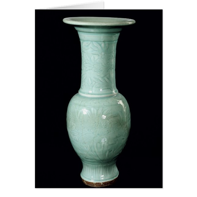Vase vitrée Celadon, dynastie Yuan (Devant)