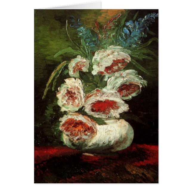Vase with Peonies by Vincent van Gogh (Devant)