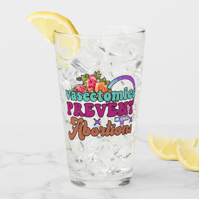 Vasectomie Empêcher l'avortement Tumbler en verre (Devant glace)
