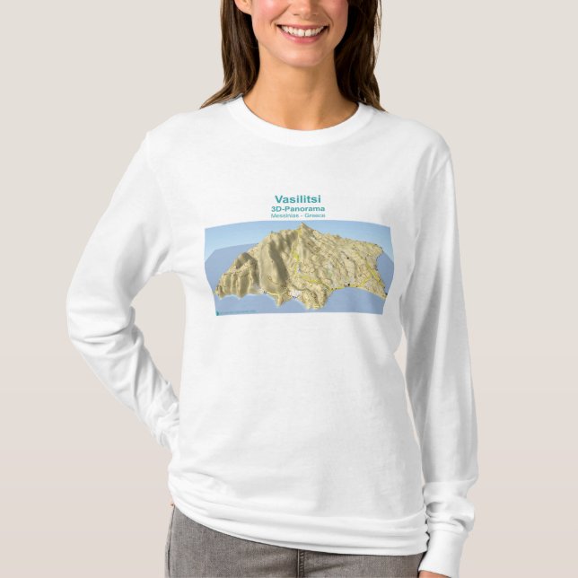 Vasilitsi - Carte 3D-Panorama - T-shirt femme long (Devant)