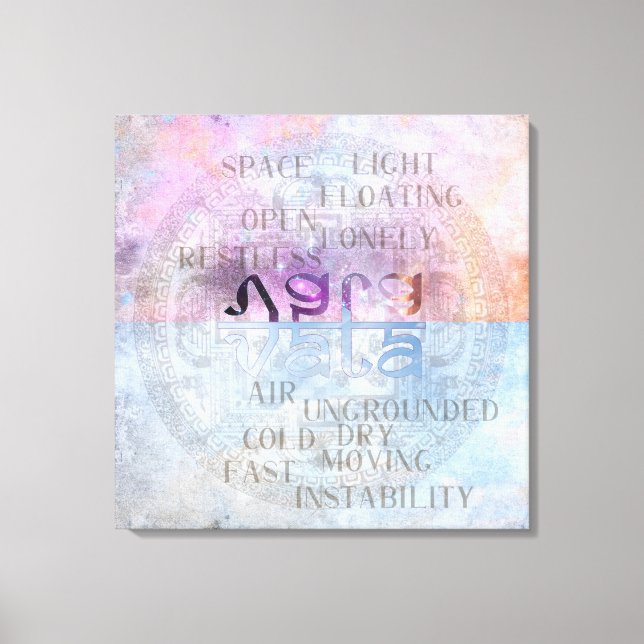 VATA DOSHA - Toile enroulée (Recto)