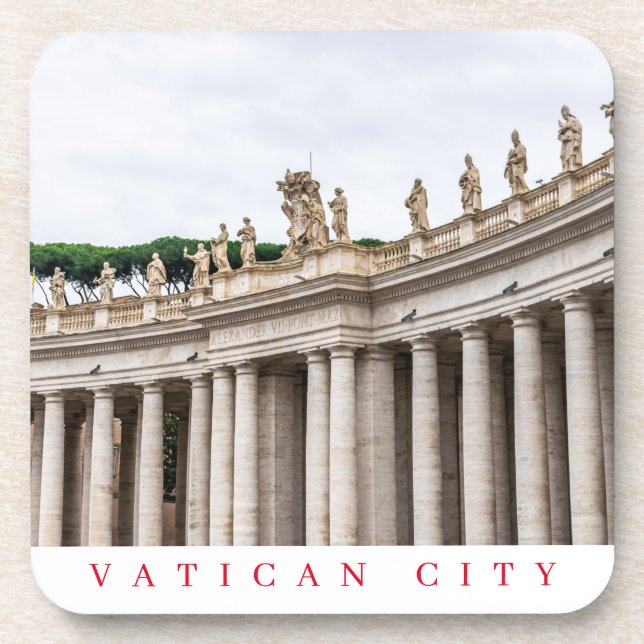 Vatican Cité Colonnade vue dessous de verre (Devant)