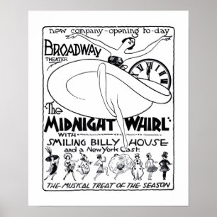 Vaudeville 1922 poster de l'affiche du journal vin