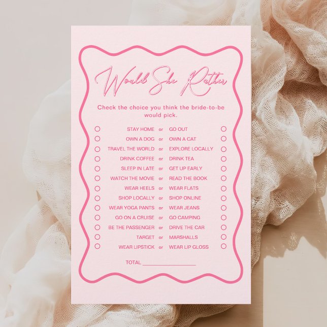 Vave Fête des mariées Rose Voudrait-Elle Plutôt Jo (Créateur téléchargé)