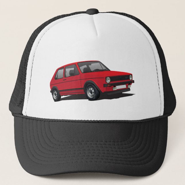 VDUB Wagen Golf GTI MK1 casquette rouge (Devant)