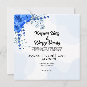 Vecteur De Carte De Faire-part de mariage Florale