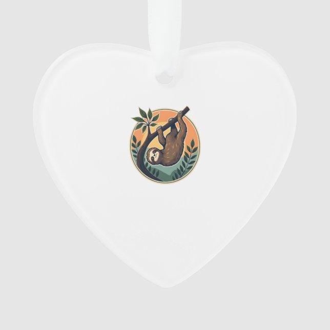 Vecteur de paresse vintage Badge rétro faune 2 (devant)