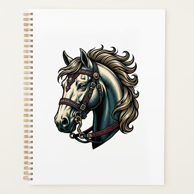 Vecteur de tête de cheval de gravure vintage (Devant)