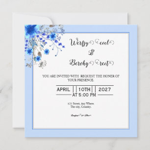 Vecteur mariage De La Carte Florale Faire-part de 