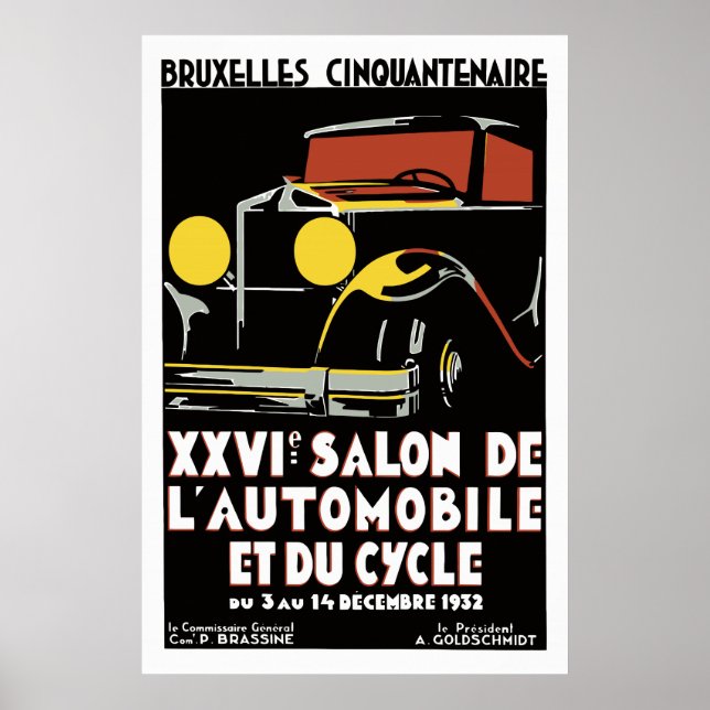 Vector art déco Bruxelles 1930 auto salon (Devant)
