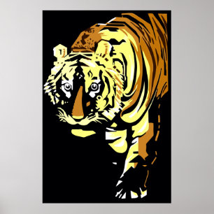 Vector art déco tiger