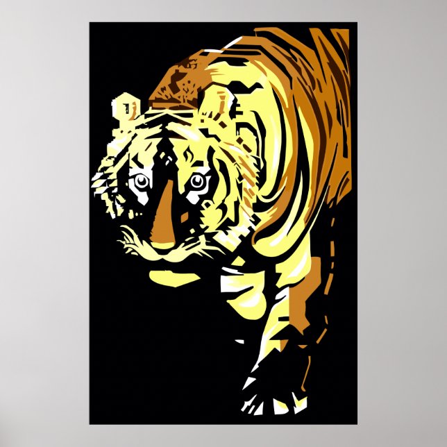 Vector art déco tiger (Devant)