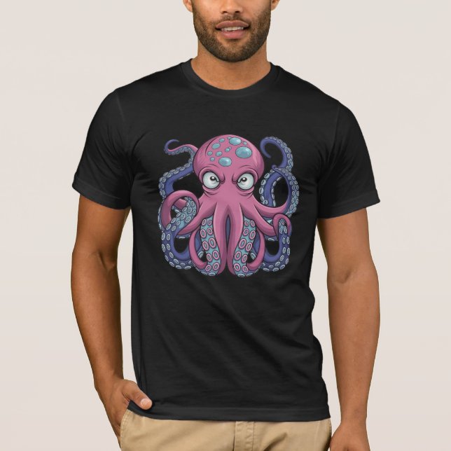 Vector Octopus Monster T-Shirt Design - Edo Ukiyo (Devant)