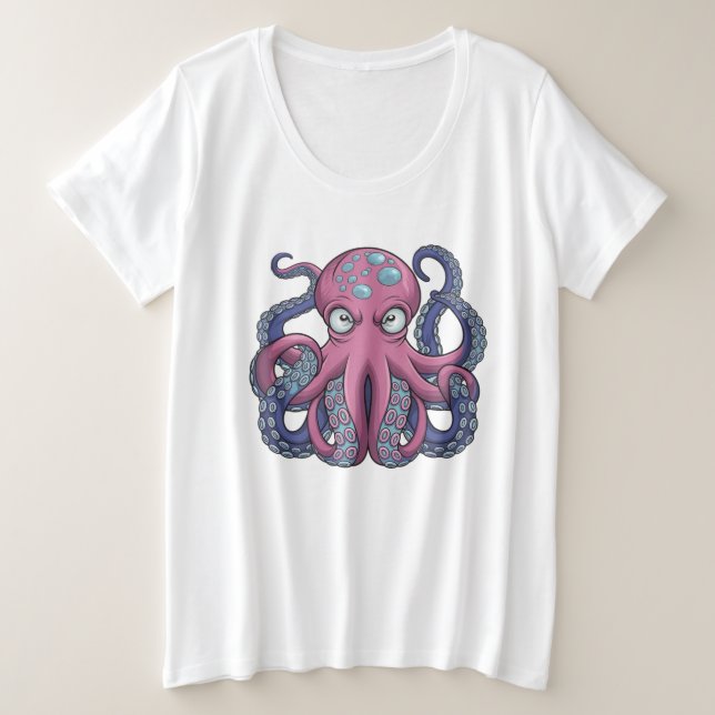 Vector Octopus Monster T-Shirt Design - Edo Ukiyo (Design devant)
