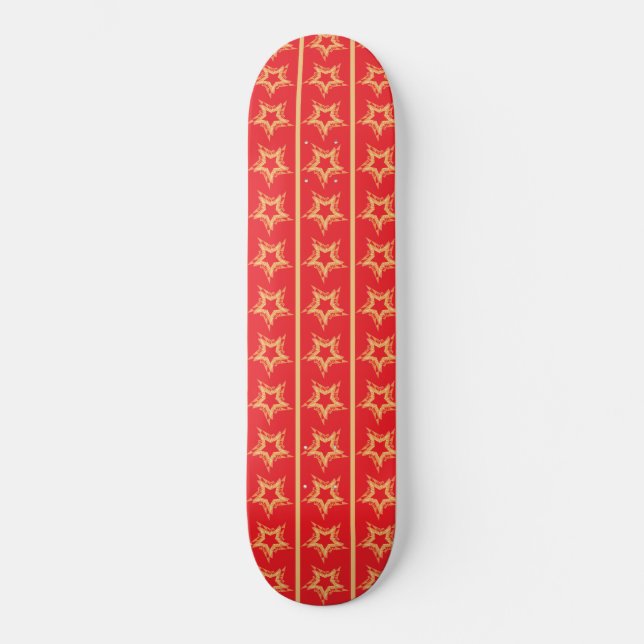 vedettes festives skateboard rouge (Recto)