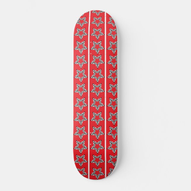 vedettes festives skateboard rouge (Recto)