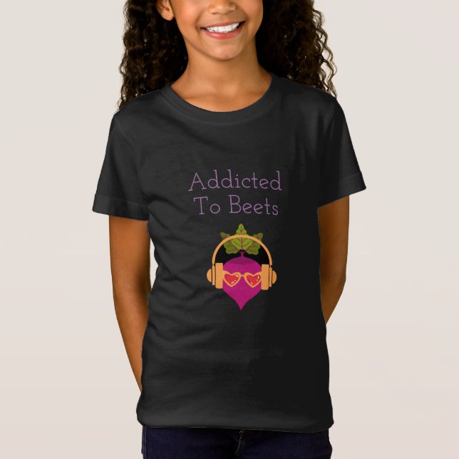 Vegan Addicé Aux Beets Beet Girls T-Shirt (Devant)