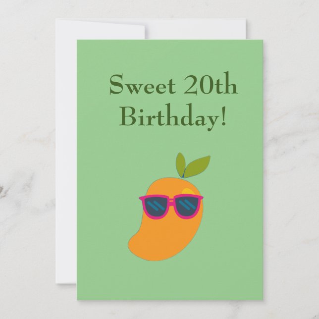 Vegan Berry Joyeux Anniversaire Mango Carte Annive (Devant)