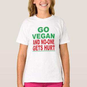 Vegan et personne ne se fait blesser T-shirt fille