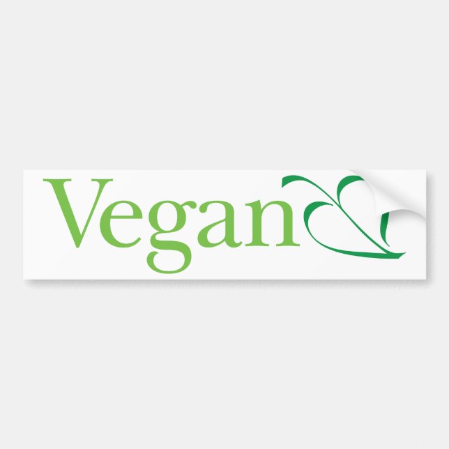 Vegan (feuille) : Sticker pare-chocs (Devant)
