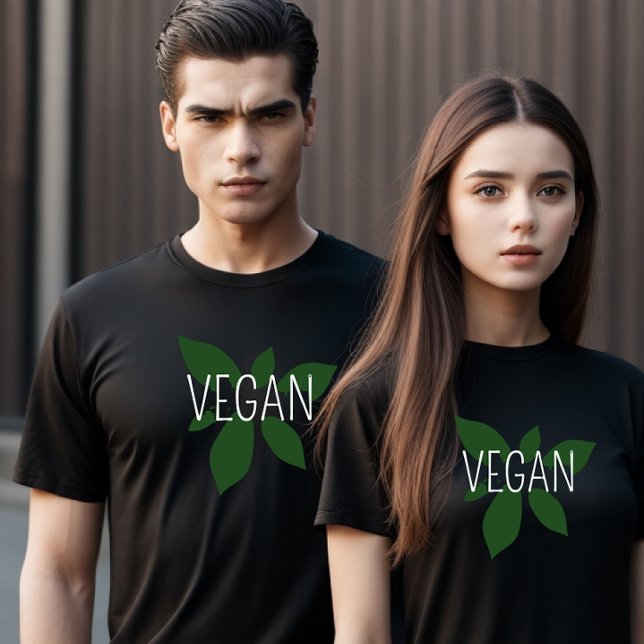 Vegan Message Unisex T-shirt (Créateur téléchargé)