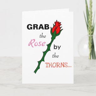 Vegan Rose Thorns Valentines Carte de jour