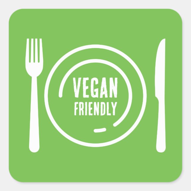 Vegan sympathique restaurant porte Sticker (Devant)