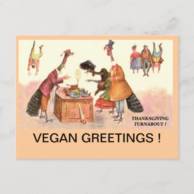 VEGAN THANKSGIVING Carte postale (Devant)