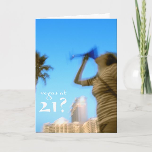vegas à 21 ans ? carte d'anniversaire (Devant)