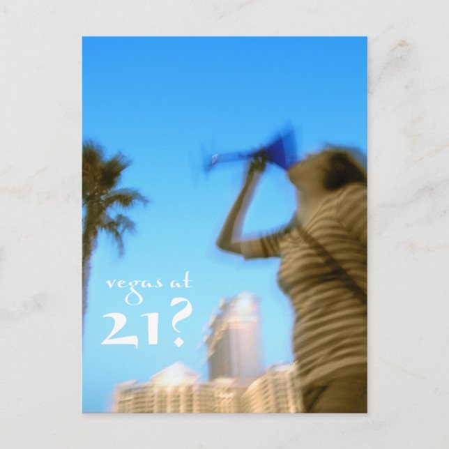 vegas à 21 ans ? invitations d'anniversaire (Devant)