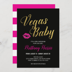 Vegas Baby Itinéraire Invitation