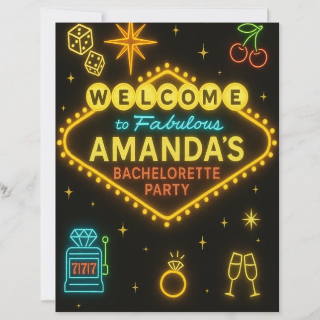 Vegas Bachelorette Party Drink Game-Take a Sip If (Devant)