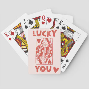 Vegas Esthétique Rose & Rouge Cartes de Jeu Cadeau