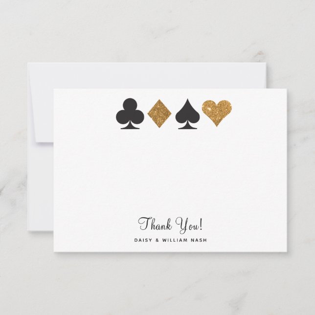 Vegas Faux Gold Parties scintillant Carte de remer (Devant)