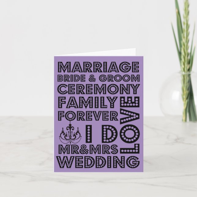 Vegas Style Mariage Merci Notes (Devant)