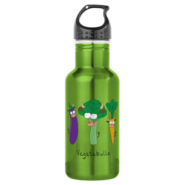 Vegetabulls Bouteille d'eau drôle de légumes tauri (Devant)