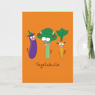 VégétaBULLS Bulls Légumes Carte de voeux amusante